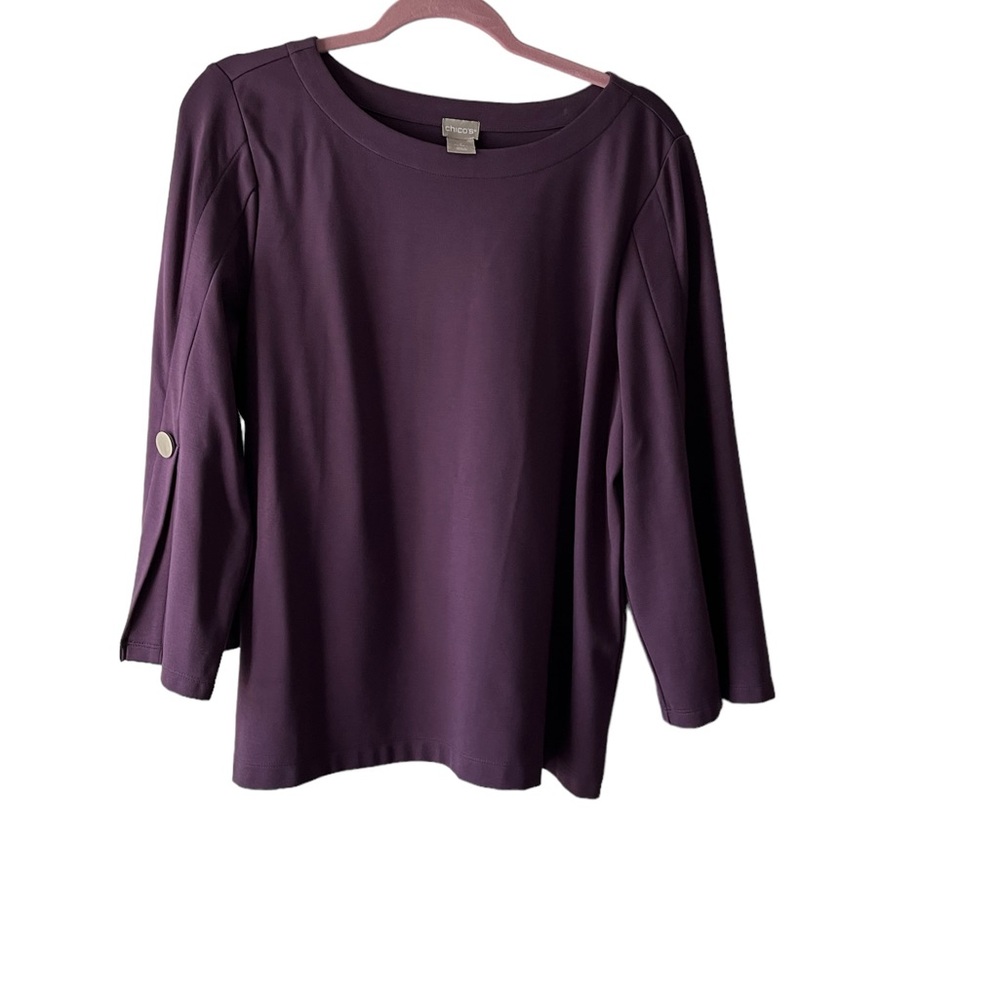 Chico’s Vibrant Purple Blouse Size 2